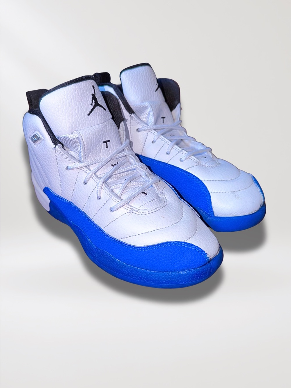 Air Jordan 12 Retro Blueberry Size 2Y White Game Royal Black 151186-140